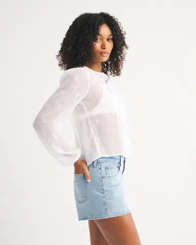 Abercrombie & Fitch Curve Love Mid Rise A-line Short In Brown