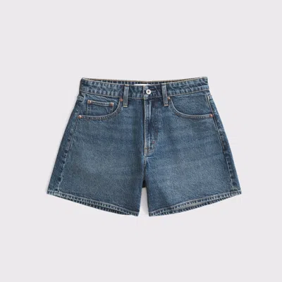 Abercrombie & Fitch Curve Love High Rise Dad Short In Brown