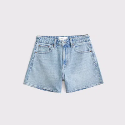 Abercrombie & Fitch Curve Love High Rise Dad Short In White