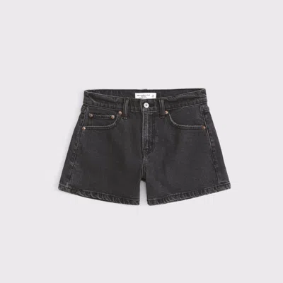 Abercrombie & Fitch Mid Rise A-line Short In Black