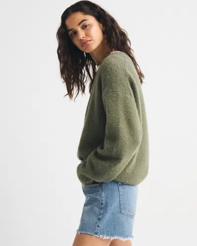 Abercrombie & Fitch Mid Rise A-line Short In Blue