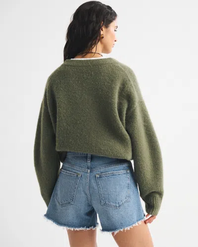 Abercrombie & Fitch Mid Rise A-line Short In Blue