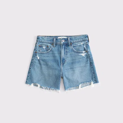 Abercrombie & Fitch High Rise Dad Short In White