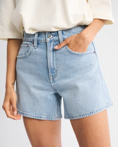 Abercrombie & Fitch High Rise Dad Short In White