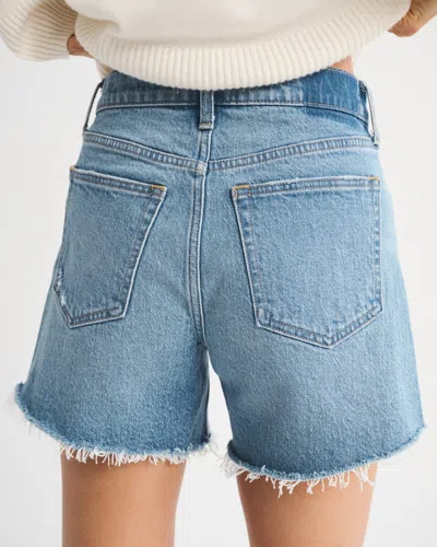 Abercrombie & Fitch High Rise Dad Short In White