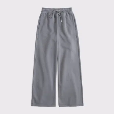 Abercrombie & Fitch High Rise Sunday Wide Leg Sweatpant In Gray