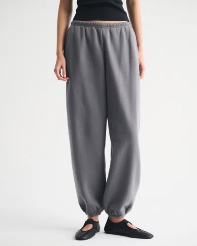 Abercrombie & Fitch High Rise Sunday Baggy Sweatpant In Gray