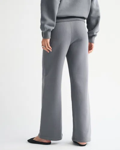 Abercrombie & Fitch High Rise Sunday Wide Leg Sweatpant In Gray