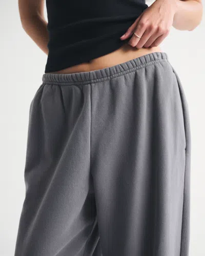 Abercrombie & Fitch High Rise Sunday Baggy Sweatpant In Gray
