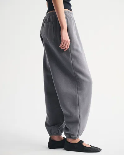 Abercrombie & Fitch High Rise Sunday Baggy Sweatpant In Gray