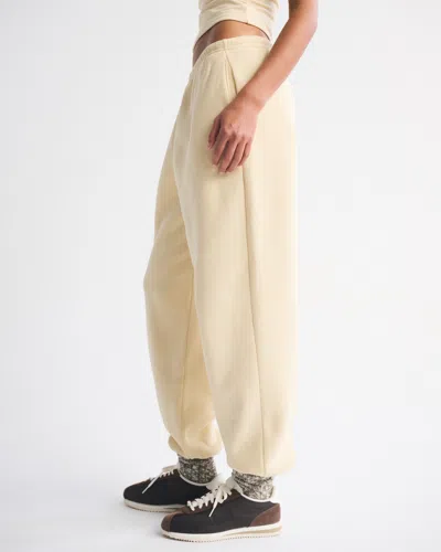 Abercrombie & Fitch High Rise Sunday Baggy Sweatpant In Yellow