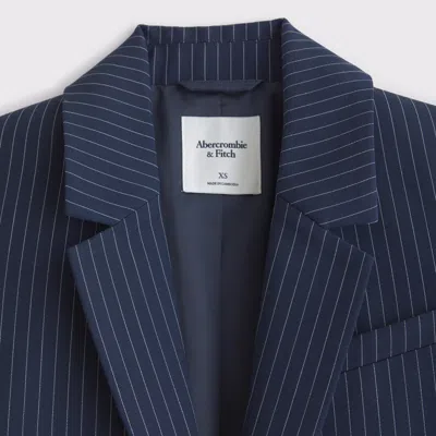 Abercrombie & Fitch Classic Suiting Blazer In Blue