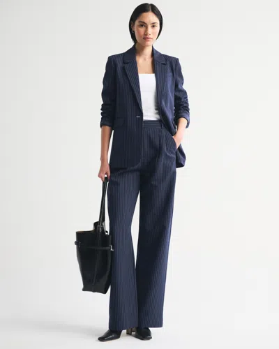 Abercrombie & Fitch Classic Suiting Blazer In Blue