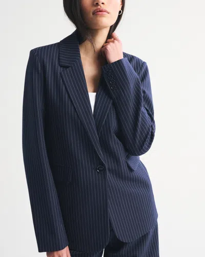 Abercrombie & Fitch Classic Suiting Blazer In Blue