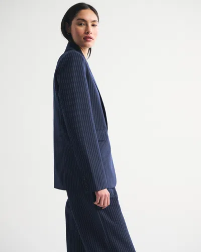 Abercrombie & Fitch Classic Suiting Blazer In Blue