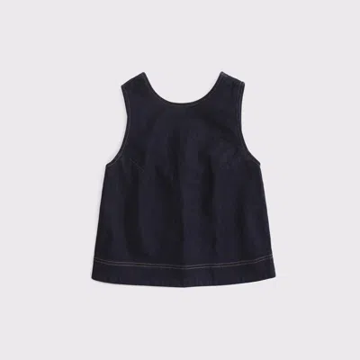 Abercrombie & Fitch Denim Shell Top In Blue