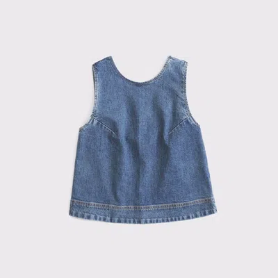 Abercrombie & Fitch Denim Shell Top In Blue