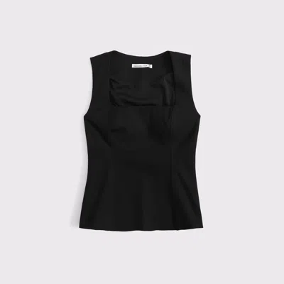 Abercrombie & Fitch A&f Forme Squareneck Top In Black