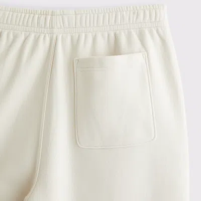 Abercrombie & Fitch Signature Icon Terry Cinched Sweatpant In White