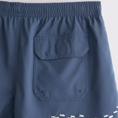 Abercrombie & Fitch Pull-on Micro-texture Swim Trunk In Blue