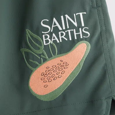 Abercrombie & Fitch Pull-on Micro-texture Swim Trunk In Green