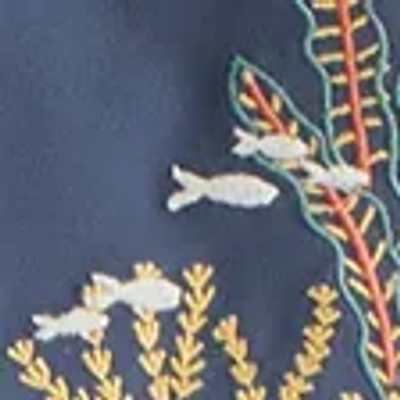 Abercrombie & Fitch Pull-on Micro-texture Swim Trunk In Blue