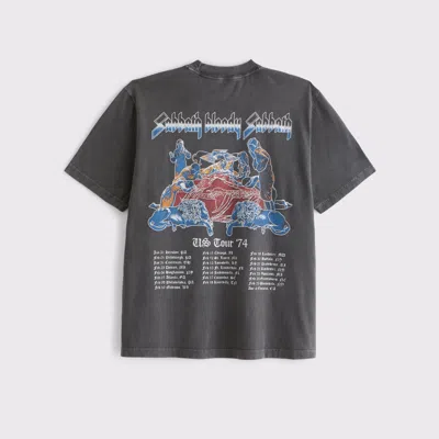 Abercrombie & Fitch Black Sabbath Vintage-inspired Graphic Tee In Gray