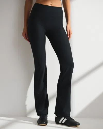 Abercrombie & Fitch Ypb Sculptlux Curve Love Flare Legging In Black