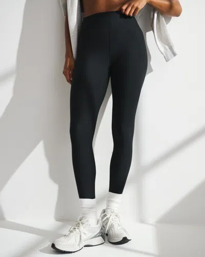 Abercrombie & Fitch Ypb Sculptlux Curve Love 7/8-length Pocket Legging In Black