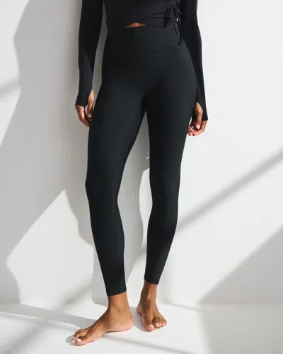 Abercrombie & Fitch Ypb Sculptlux Curve Love 7/8-length Legging In Black