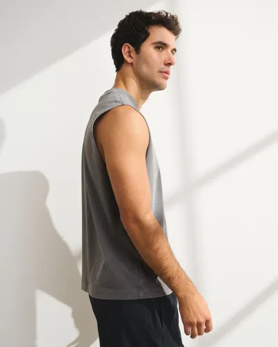 Abercrombie & Fitch Ypb Performance Cotton-blend Muscle Tank In Gray