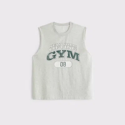 Abercrombie & Fitch Ypb Performance Cotton-blend Muscle Tank In White