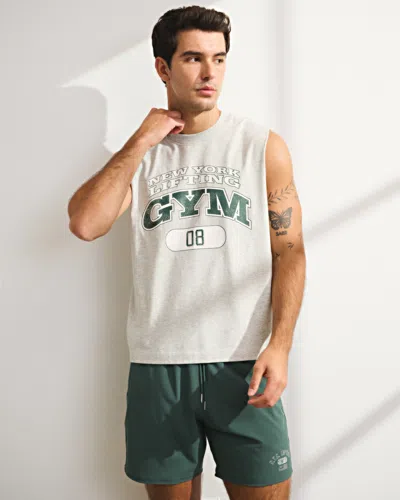 Abercrombie & Fitch Ypb Performance Cotton-blend Muscle Tank In White