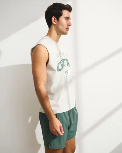 Abercrombie & Fitch Ypb Performance Cotton-blend Muscle Tank In White