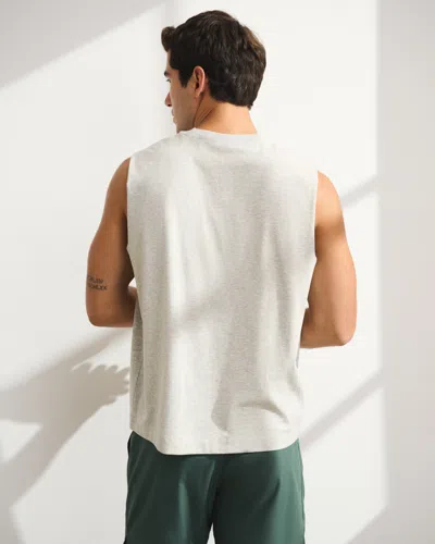 Abercrombie & Fitch Ypb Performance Cotton-blend Muscle Tank In White