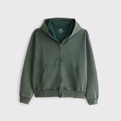 Abercrombie & Fitch Ypb Neoknit Max Full-zip Hoodie In Green