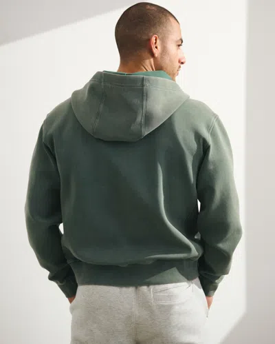 Abercrombie & Fitch Ypb Neoknit Max Full-zip Hoodie In Green