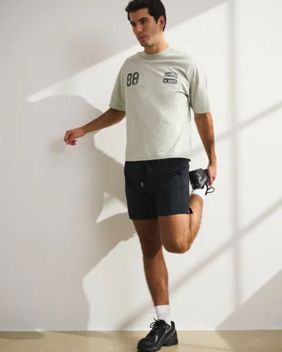 Abercrombie & Fitch Ypb Performance Cotton-blend Pump Cover Tee In Gray