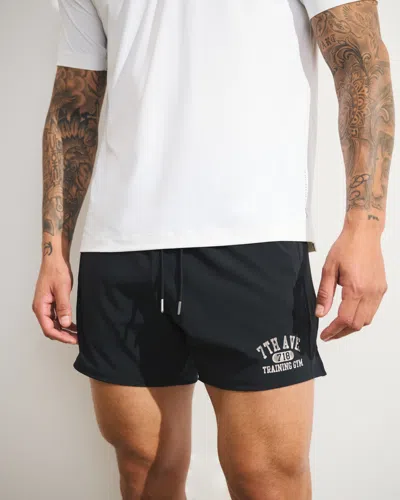 Abercrombie & Fitch Ypb Motiontek Unlined Training Short In Black