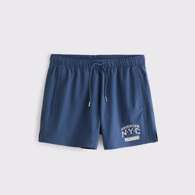 Abercrombie & Fitch Ypb Motiontek Unlined Training Short In Blue