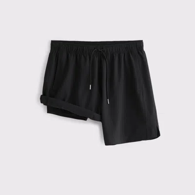 Abercrombie & Fitch Ypb Motiontek Lined Training Short In Black