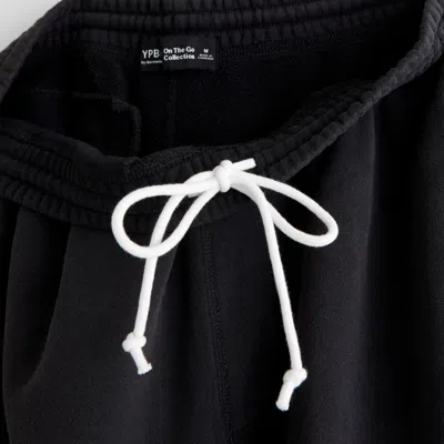 Abercrombie & Fitch Ypb Terry Open-hem Sweatpant In Black