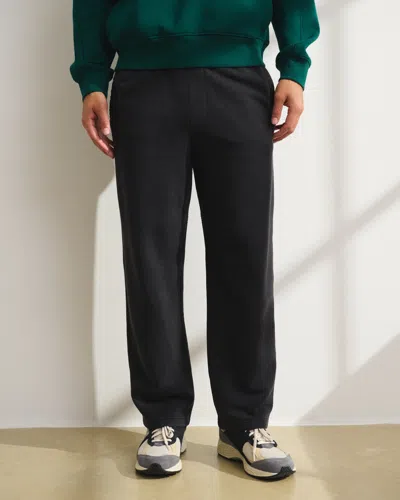 Abercrombie & Fitch Ypb Terry Open-hem Sweatpant In Black
