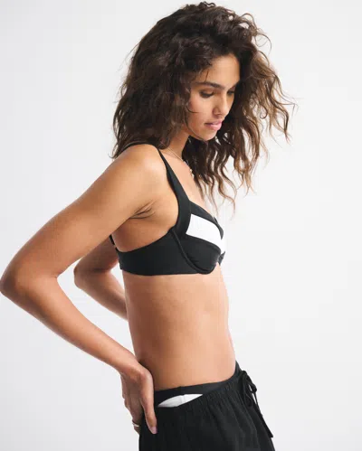 Abercrombie & Fitch Wide Strap Underwire Bikini Top In Multi