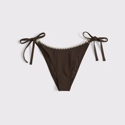 Abercrombie & Fitch Low Rise Tie-side Cheeky Bottom In Brown