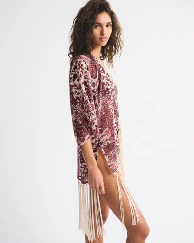 Abercrombie & Fitch Non-closure Fringe Coverup In Neutral