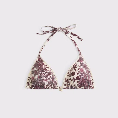 Abercrombie & Fitch Halter String Triangle Bikini Top In Multi