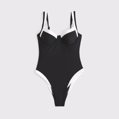 Abercrombie & Fitch Underwire One-piece Swimsuit In Multi