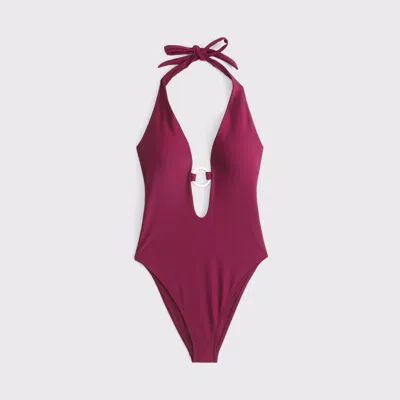 Abercrombie & Fitch A&f Isla One-piece Swimsuit In Pink