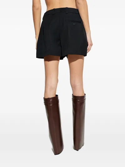 Givenchy Wool Bermuda Shorts Front Pleats Belt Loops In Black